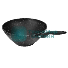 Сковорода ВОК Великие Реки Жар-28КВ литая, классическая каменная черная 28 см