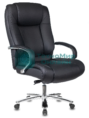 Кресло Бюрократ T-9925SL/BLACK черный, кожа