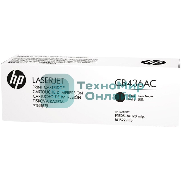 Картридж лазерный контрактный HP LaserJet CB436A Black Print Cartridge Contract