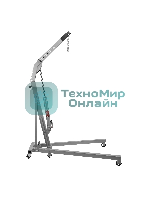 Кран гидравлический Matrix 1 т, h подъема 25–2060 мм, складной (комплект из 2 частей)