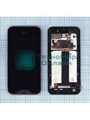 Дисплей для Asus ZenFone Go ZB450KL, черный с рамкой