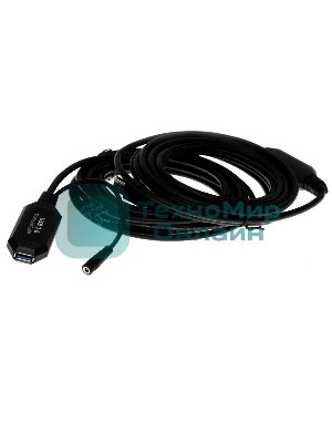 Кабель-адаптер USB3.0-repeater, удлинительный активный Am-->Af 10м VCOM