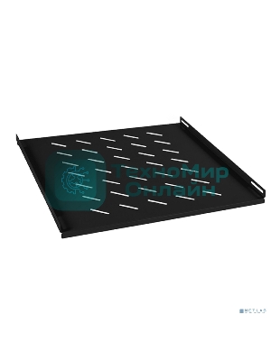 Полка Cabeus, стационарная, 1U, 35х495х600 мм (ВхШхГ), для шкафов глубиной 800мм, с комплектом крепежа, черный