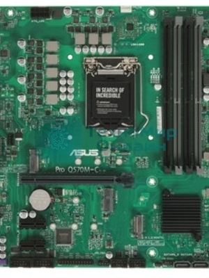 Материнская плата ASUS Pro Q570M-C/CSM, LGA1200, Intel Q570, 4xDDR4, 6xSATA, 2xM.2, 1xPCIe 4.0/3.0 x16, 2xPCIe 3.0 x1, 2xDisplayPort, 1xHDMI, 1x 1Gb LAN, 4xUSB 3.2 Gen 2 (Type-A), 2xUSB 2.0 (Type-A), 3x3.5 мм, 7.1, mATX