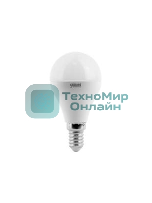 Лампа светодиодная LED Gauss 6Вт E14 220В 4100К Elementary шар 53126