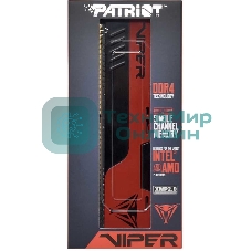 Оперативная память Patriot Viper Elite II, DDR4, 8GB (1x8 GB), 2666 MHz, CL16, DIMM, радиатор, красный