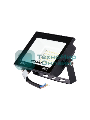 Прожектор Rexant СДО 30 Вт 2400 Лм 4000 K черный корпус