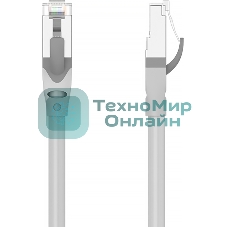 Патч-корд Vention прямой SFTP cat.6A, RJ45 - 1,5 м. Серый