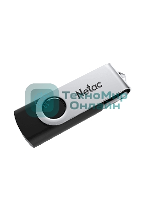 Флешка USB Netac U505 (NT03U505N-016G-30BK), 16Gb, USB 3.0, R/W 110/45, черный/серебристый