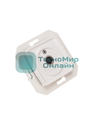 Розетка телевизионная Kranz TV DEA Проходная с/у мех. белый (1/10/120)