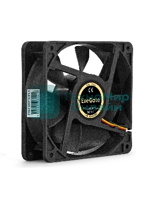 Вентилятор для корпуса ExeGate EX12038S3P-24 черный, 120 мм, 3000 об/мин, 46.1 дБ, 3 pin