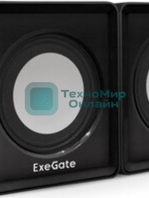 Акустическая система 2.0 ExeGate EX287057RUS Disco 140 Black (питание USB, 2х3Вт (6Вт RMS), 100-20000Гц, черный)