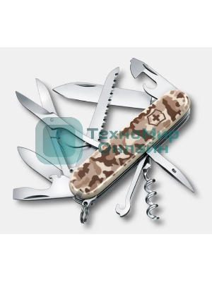 Нож перочинный Victorinox Huntsman (1.3713.941) 91мм 15функций камуфляж пустыни карт.коробка