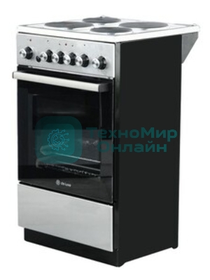Плита электрическая De Luxe 5004.16э 010 серебристый, конфорок 4 шт, духовка 46 л, гриль, 50 см x 85 см x 50 см