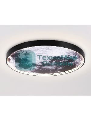 Настенно-потолочный светодиодный светильник Ambrella light FW11114 BK черный 38W LED 3000-6400K D600*38