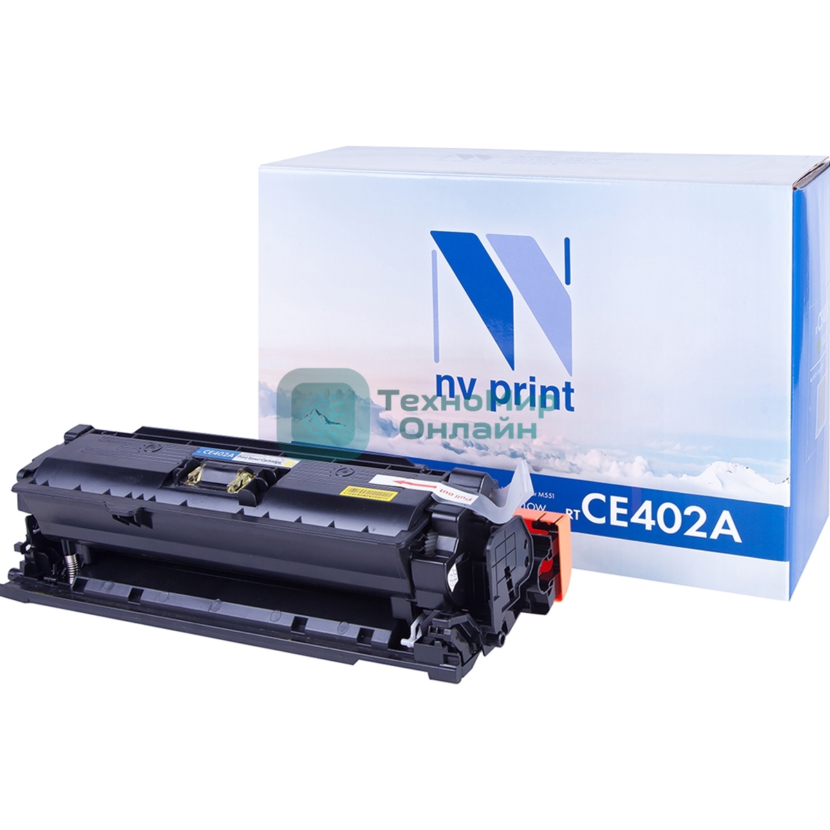 Картридж лазерный NVPrint совместимый HP CE402A Yellow для CLJ Color M551 (6000k)