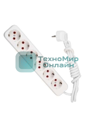 Удлинитель 6х2 м с заземл. 16А IP20 Lezard 720-0602-601