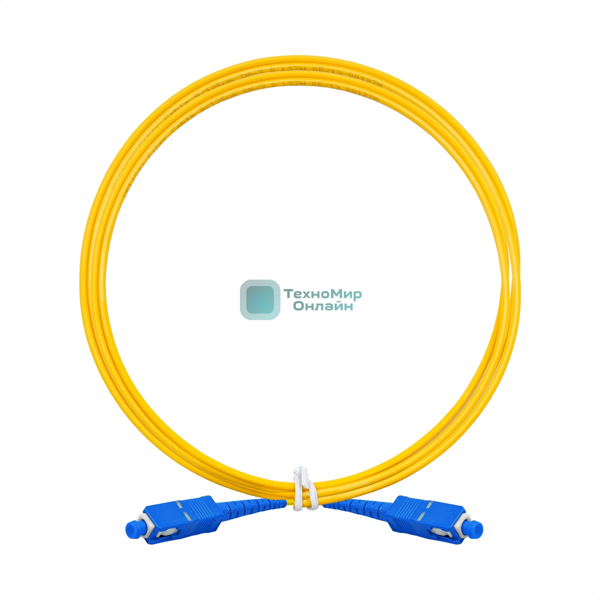 Патч-корд волоконно-оптический ExeGate FC-S-9-SC-SC-3M-LSZH (Шнур ВО SM 9/125 (OS2/G.652.D), SC/UPC-SC/UPC, Simplex, LSZH, 3 м)