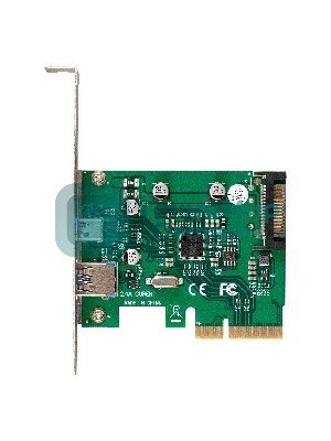 Контроллер ExeGate EXE-320-1A1C (PCI-E x4 v3.0, USB3.2 Gen2 1xType-A + 1xType-C ext., SuperSpeed+ скорость до 10 Гбит/с, разъем доп.питания, ASMedia Chipset ASM1142)