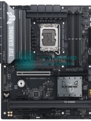 Материнская плата ASUS TUF GAMING B860-PLUS WIFI, LGA 1851, Intel B860, 4xDDR5, 4xSATA, 3xM.2, 1xPCIe 5.0 x16, 1xPCIe 4.0 x16, 1xDP, 1xHDMI, 1x 2.5Gb LAN, 1xUSB 20Gbps, 2xUSB 10Gbps, 3xUSB 5Gbps, 2xUSB 2.0, 5x3.5 мм, 7.1, ATX