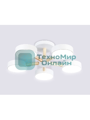 Светильник Ambrella light FL4825/5 WH белый 3000K-6400K 65W D580*160 (ПДУ ИК)