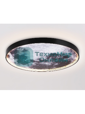 Настенно-потолочный светодиодный светильник Ambrella light FW11114 BK черный 38W LED 3000-6400K D600*38