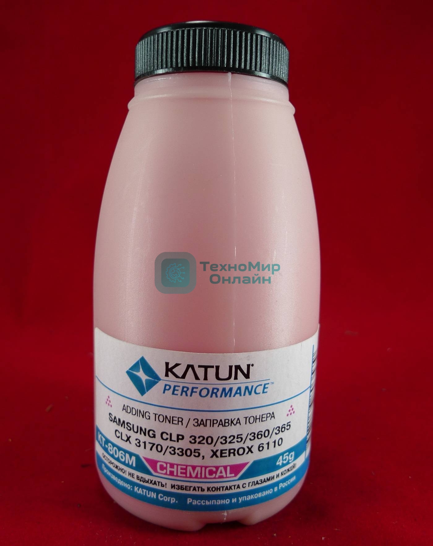Тонер Samsung CLP 320/325/360/365, CLX 3170/3305, Xerox 6110 magenta, химический (фл.45г.) Katun фас. Россия