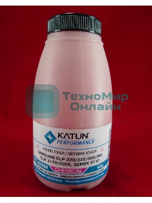 Тонер Samsung CLP 320/325/360/365, CLX 3170/3305, Xerox 6110 magenta, химический (фл.45г.) Katun фас. Россия