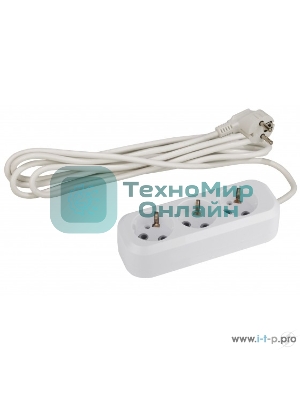 Удлинитель UX-3e-3m c заземлением, 3x0,75мм2, 3гн, 3м | Б0035750 | ЭРА