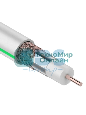 Кабель коаксиальный PROconnect SAT 703B, 75 Ом, CCS/Al/Al, 75%, бухта 20 м, белый
