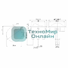 Выключатель клавишный Rexant круглый 250V 6А (2с) ON-OFF черный