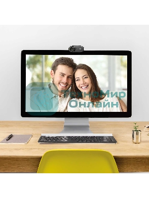 Веб-камера Logitech C310 HD 1280x720, 30 кадр/с, USB Type-A, микрофон (шумоподавление), автоосвещение, универсальное крепление