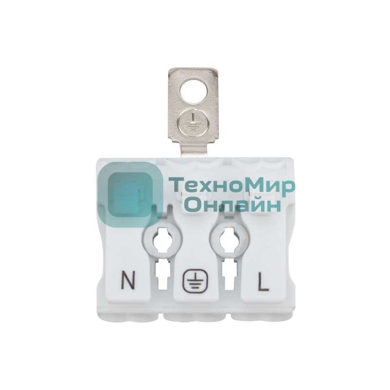 Клемма пружинная соединительная Rexant КСП 3-полюсная с заземлением и с монтажными ножками (100 шт./уп.)