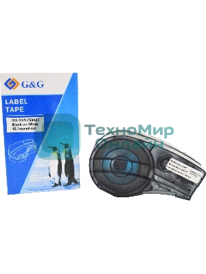 Картридж ленточный G&G GG-M21-750423 черный на белом 19.1x6.4 для Brady BMP21-PLUS, BMP21-LAB