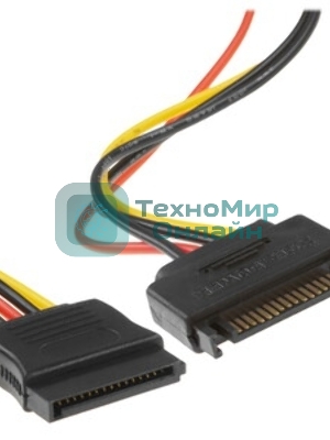 Удлинитель кабеля питания SATA Cablexpert CC-SATAMF-01, 15pin(M)/15pin(F), 30 см