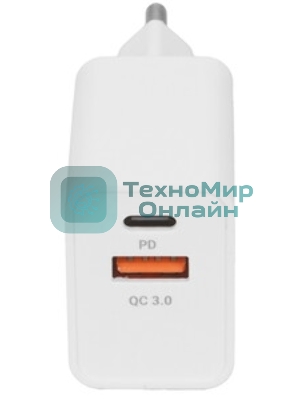 Сетевое зарядное устройство Digma DGW2C 3A PD белый