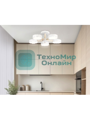 Светильник Ambrella light FL4825/5 WH белый 3000K-6400K 65W D580*160 (ПДУ ИК)