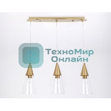 Светильник подвесной TR3669/3 BS/CL латунь/прозрачный E14/3 max 40W 590*120*850