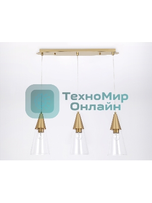 Светильник подвесной TR3669/3 BS/CL латунь/прозрачный E14/3 max 40W 590*120*850