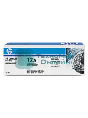 Картридж лазерный HP Q2612A черный для LaserJet 1010/1018/1020/1012/1015/3015/3020/3030 (2000 стр.)