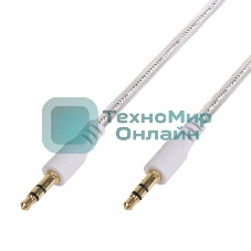 Аудиокабель AUX Rexant 3.5 мм гелевый 1 м белый