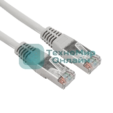 Патч-корд S/FTP Rexant cat.6a (10G), RJ45-RJ45, неэкранированный, 28AWG, LSZH, серый, 2 м