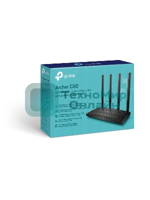 Роутер беспроводной TP-Link Archer C80 AC1900 10/100/1000BASE-TX черный