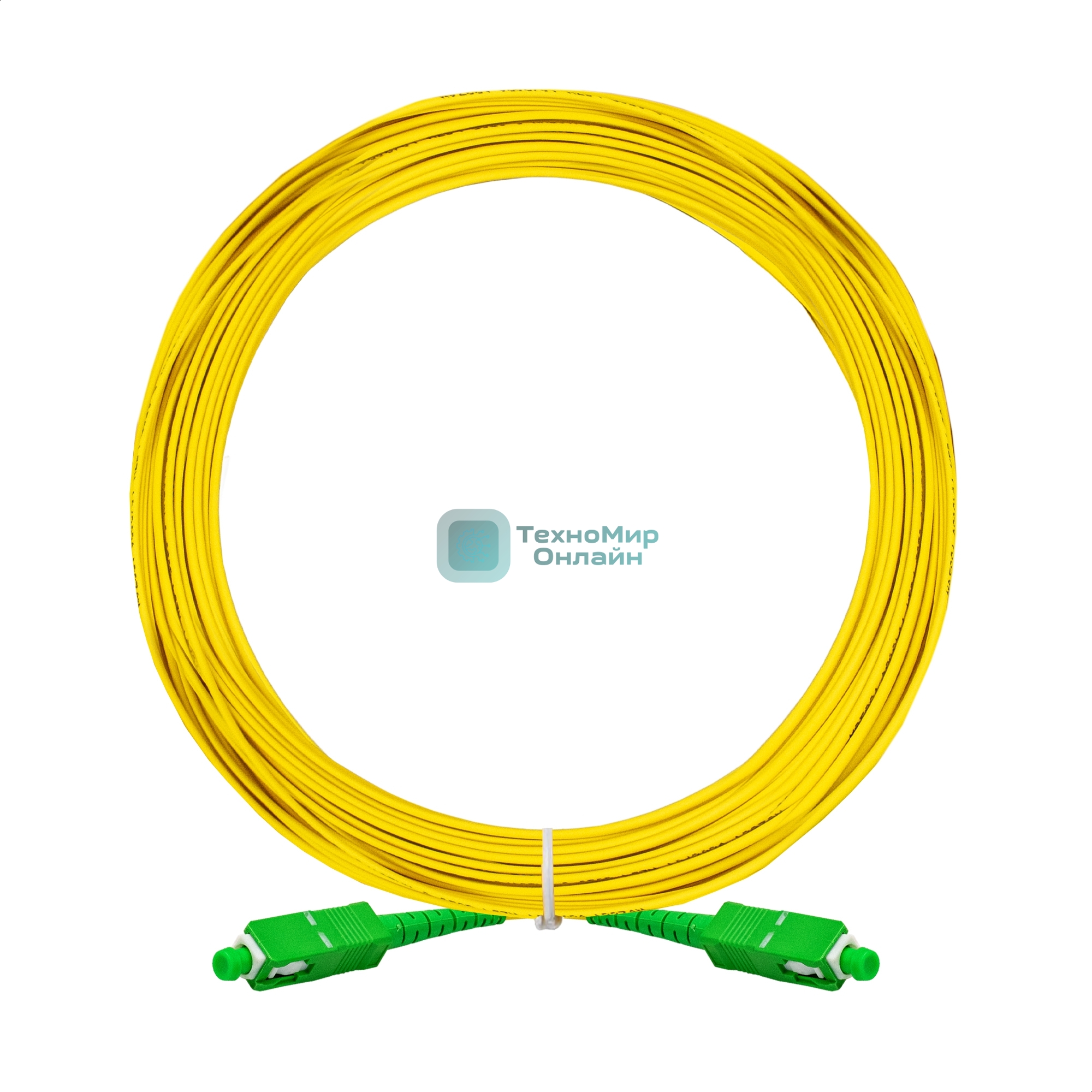 Патч-корд волоконно-оптический ExeGate FC-S-9-SC/APC-SC/APC-10M-LSZH (Шнур ВО SM 9/125 (OS2/G.652.D), SC/APC-SC/APC, Simplex, LSZH, 10 м)