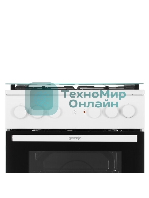Плита комбинированная Gorenje GK5A21WH белый, конфорок 4 газовых, духовка 68 л, 50 см x 85 см x 59.4 см