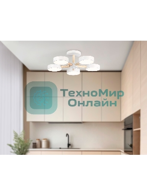 Светильник Ambrella light FL4825/5 WH белый 3000K-6400K 65W D580*160 (ПДУ ИК)