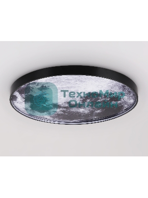 Настенно-потолочный светодиодный светильник Ambrella light FW11114 BK черный 38W LED 3000-6400K D600*38