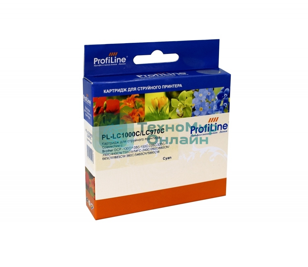 Картридж струйный ProfiLine PL-LC1000C/LC970BC для принтеров Brother DCP -130C/135C/150C/235C/330C/350C/440CN/750CW/MFC-240C/260C/660CN/665CW/885CW/360C/5460CN/5860CW 20 мл Cyan