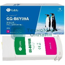 Картридж струйный G&G GG-B6Y09A 771C пурпурный (775 мл) для HP DesignJet Z6200