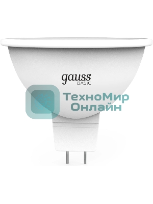 Лампа светодиодная Gauss Elementary 9Вт цок.: GU5.3 софит 12B св. свеч. теп. св./дневн.
